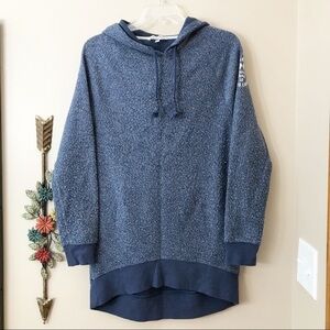 VS Blue Assymetrical Fleece Hoodie Sz Small, EUC
